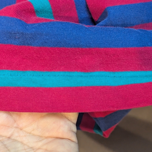 Lands' End Large Vintage Striped T-shirt Short Sleeve Pocket - Picture 11 of 13